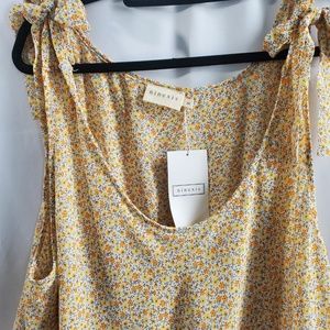 Ninexis Floral Print, Tie Shoulder Romper